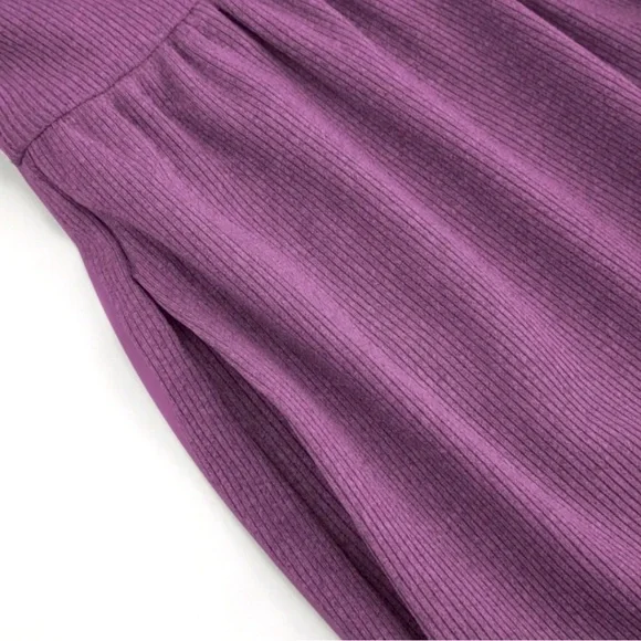 CIDER Purple Ribbed Wide Leg Jumpsuit - Picture 3 of 10